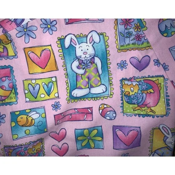 Easter Nurse Scrub Top Medical Nurse Uniform Size small - Picture 1 of 10